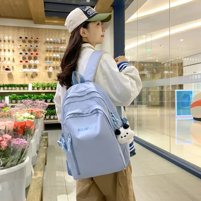 醇龙 简约百搭高颜值 尼龙 双肩包 女款 黑色/白色/黄色/粉色/蓝色