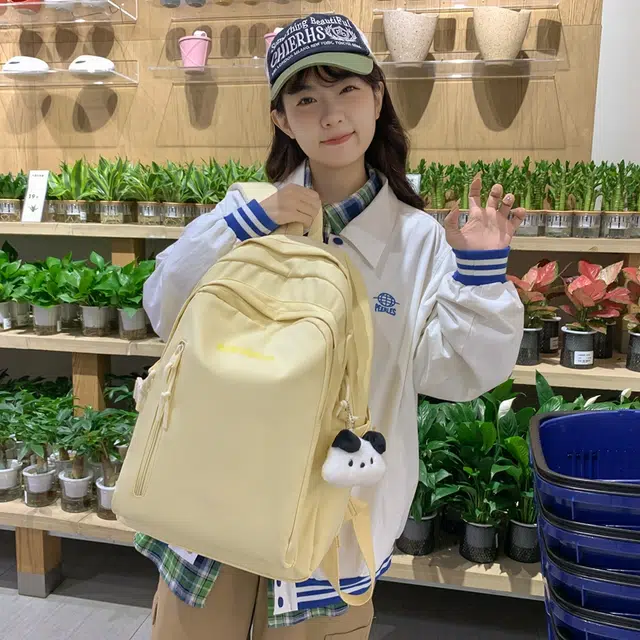醇龙 简约百搭高颜值 尼龙 双肩包 女款 黑色/白色/黄色/粉色/蓝色