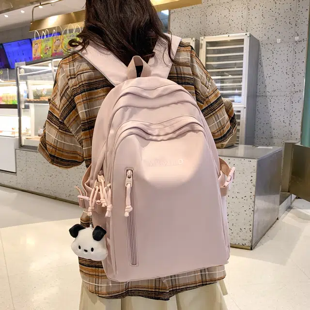 醇龙 简约百搭高颜值 尼龙 双肩包 女款 黑色/白色/黄色/粉色/蓝色