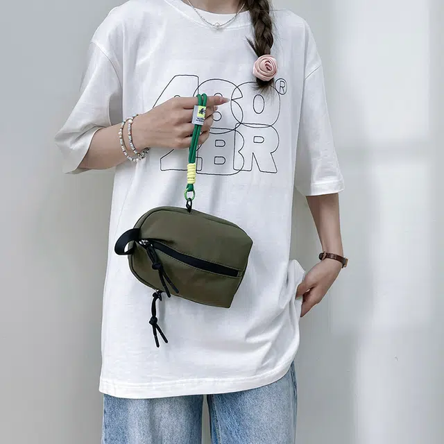 醇龙 简约时尚百搭 帆布 帆布包斜挎包 男女同款情侣款 绿色/黑色/白色/红色/蓝色