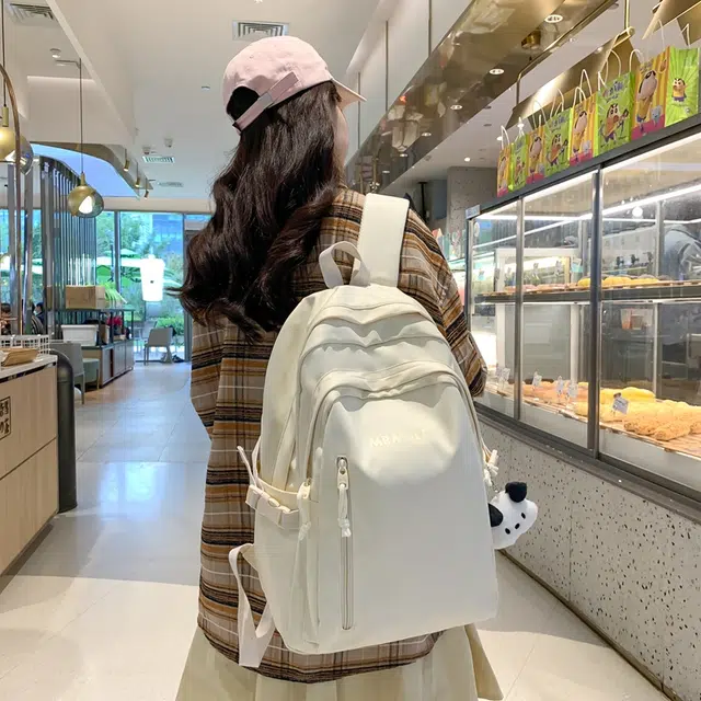 醇龙 简约百搭高颜值 尼龙 双肩包 女款 黑色/白色/黄色/粉色/蓝色