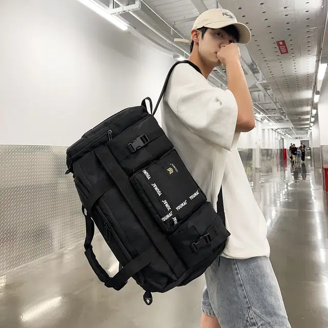 醇龙双肩背包女旅行包男女手提行李轻便牛津布大容量收纳袋待产篮球运动健身包旅行包 男女同款情侣款 多色