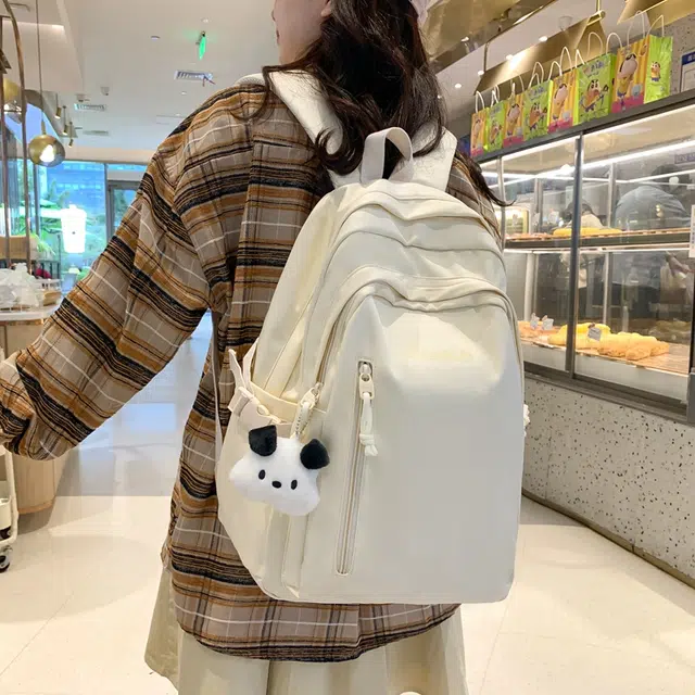 醇龙 简约百搭高颜值 尼龙 双肩包 女款 黑色/白色/黄色/粉色/蓝色