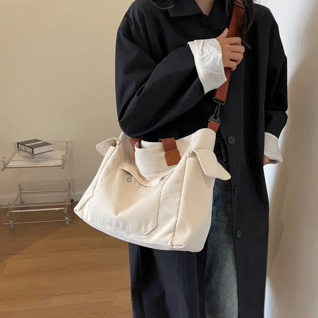 醇龙 大容量日系休闲大学生上课 布 单肩手提斜挎包 女款 多色