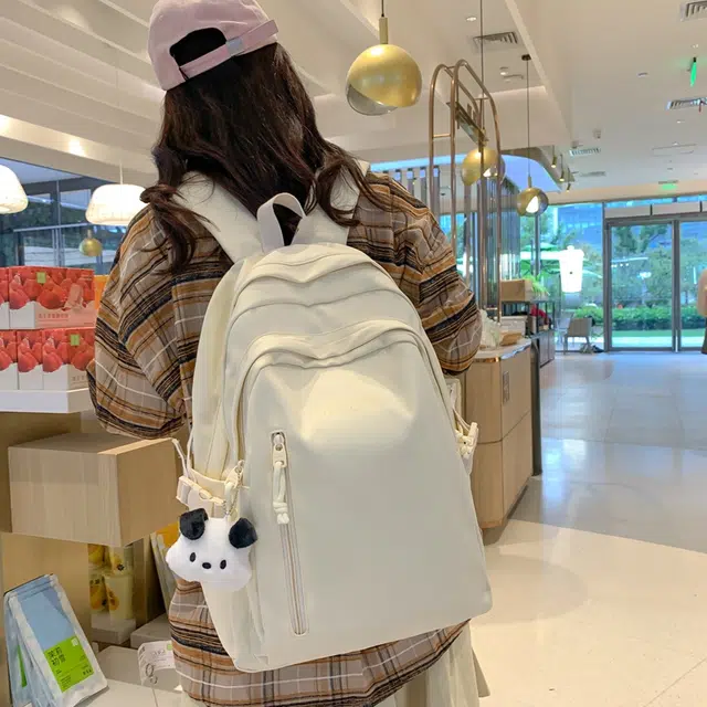 醇龙 简约百搭高颜值 尼龙 双肩包 女款 黑色/白色/黄色/粉色/蓝色