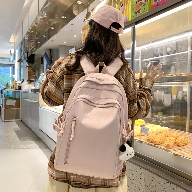 醇龙 简约百搭高颜值 尼龙 双肩包 女款 黑色/白色/黄色/粉色/蓝色