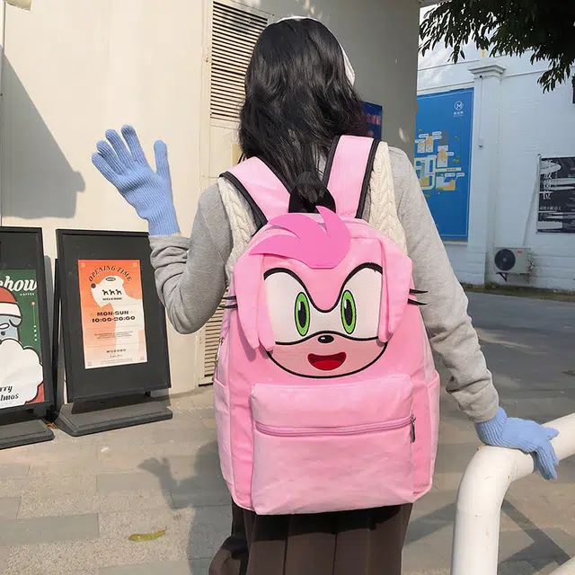 醇龙双肩包大容量粉色小学生背包卡通动漫可爱学生书包女毛绒多色