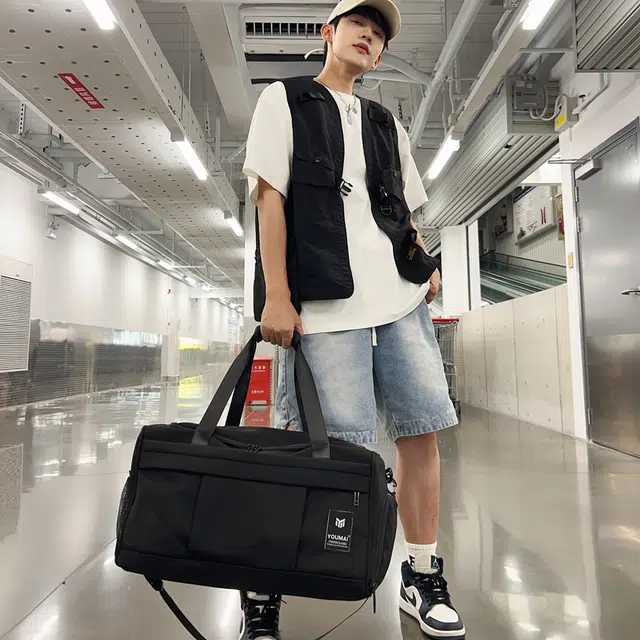 醇龙短途旅行包女行李包男女大容量轻便手提待产包游泳收纳袋运动健身包多色男女款尼龙