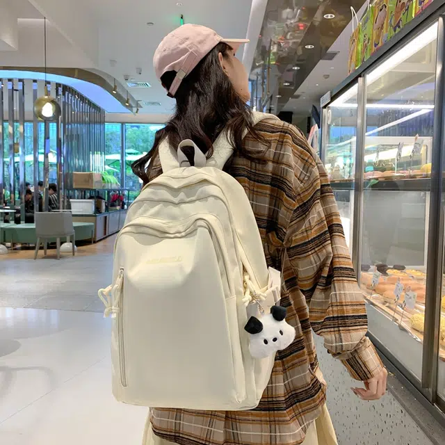 醇龙 简约百搭高颜值 尼龙 双肩包 女款 黑色/白色/黄色/粉色/蓝色