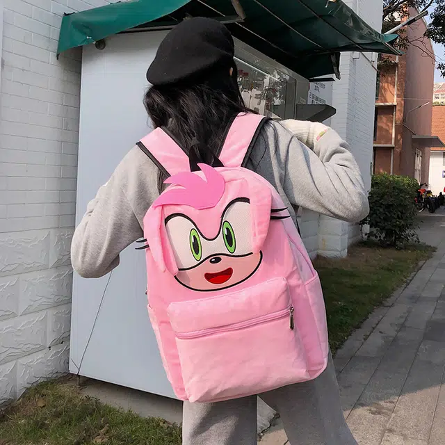 醇龙双肩包大容量粉色小学生背包卡通动漫可爱学生书包女毛绒多色