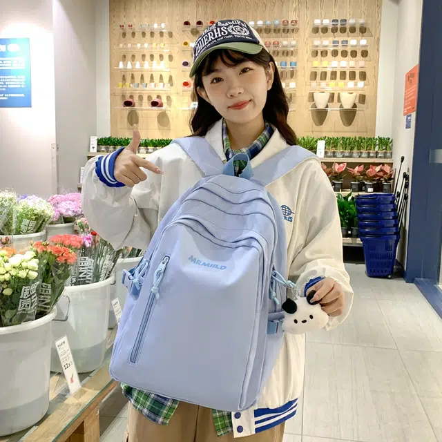醇龙 简约百搭高颜值 尼龙 双肩包 女款 黑色/白色/黄色/粉色/蓝色