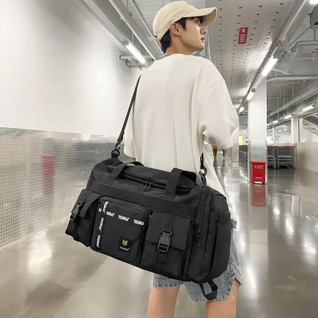 醇龙双肩背包女旅行包男女手提行李轻便牛津布大容量收纳袋待产篮球运动健身包旅行包 男女同款情侣款 多色