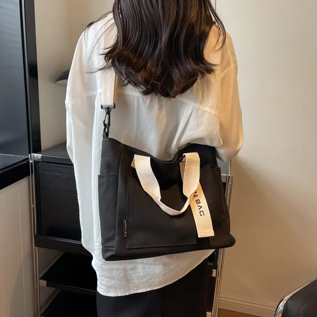 醇龙 简约时尚百搭 帆布 帆布包单肩斜挎包 女款 黑色/米白色/卡其色/蓝色
