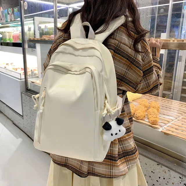 醇龙 简约百搭高颜值 尼龙 双肩包 女款 黑色/白色/黄色/粉色/蓝色