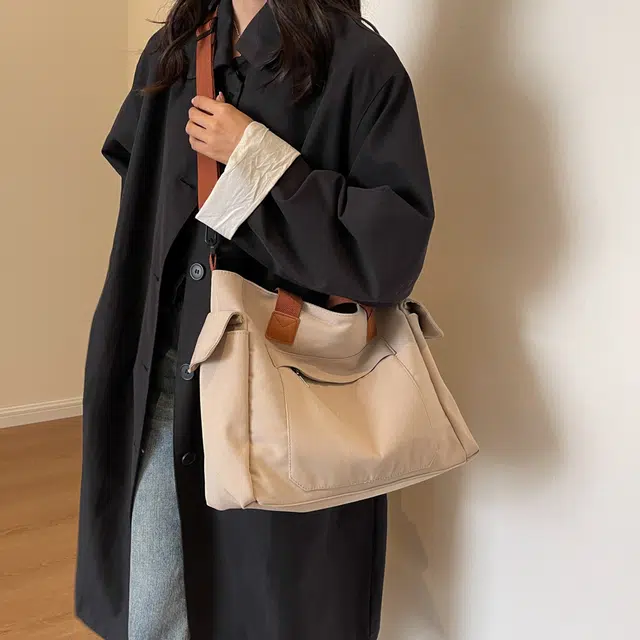 醇龙 大容量日系休闲大学生上课 布 单肩手提斜挎包 女款 多色