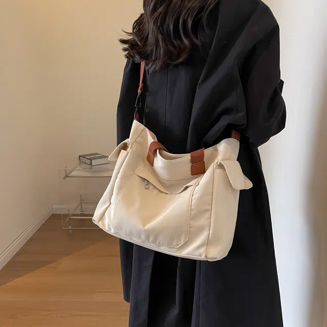 醇龙 大容量日系休闲大学生上课 布 单肩手提斜挎包 女款 多色