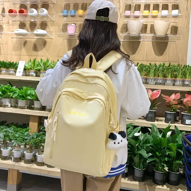 醇龙 简约百搭高颜值 尼龙 双肩包 女款 黑色/白色/黄色/粉色/蓝色