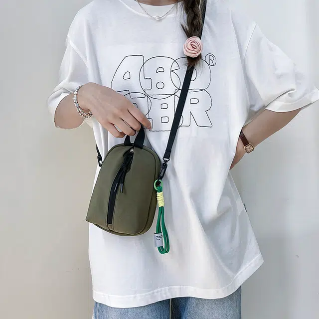 醇龙 简约时尚百搭 帆布 帆布包斜挎包 男女同款情侣款 绿色/黑色/白色/红色/蓝色