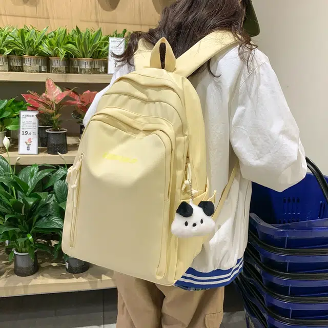 醇龙 简约百搭高颜值 尼龙 双肩包 女款 黑色/白色/黄色/粉色/蓝色