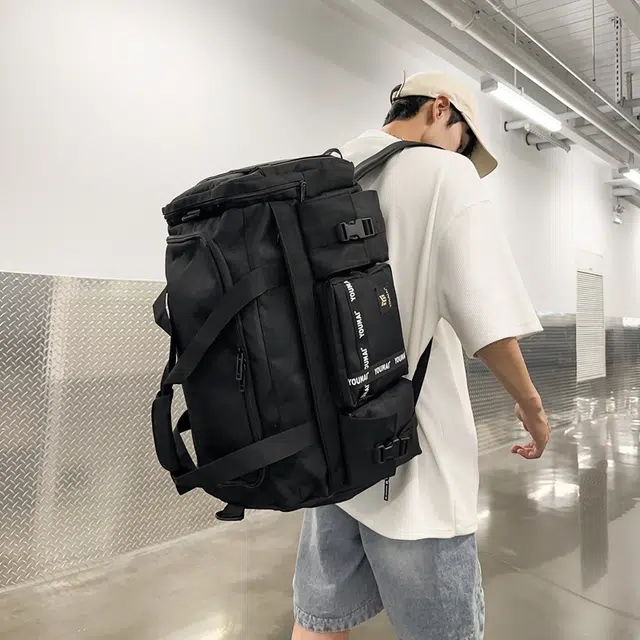 醇龙双肩背包女旅行包男女手提行李轻便牛津布大容量收纳袋待产篮球运动健身包旅行包 男女同款情侣款 多色