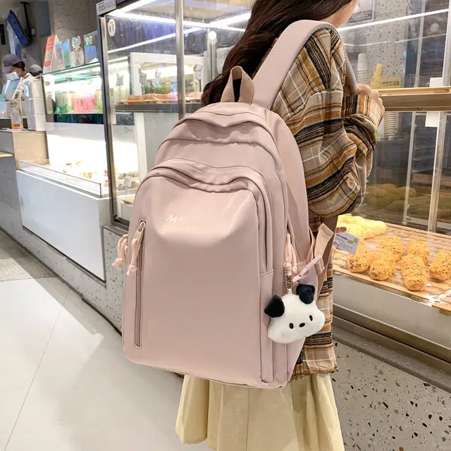 醇龙 简约百搭高颜值 尼龙 双肩包 女款 黑色/白色/黄色/粉色/蓝色