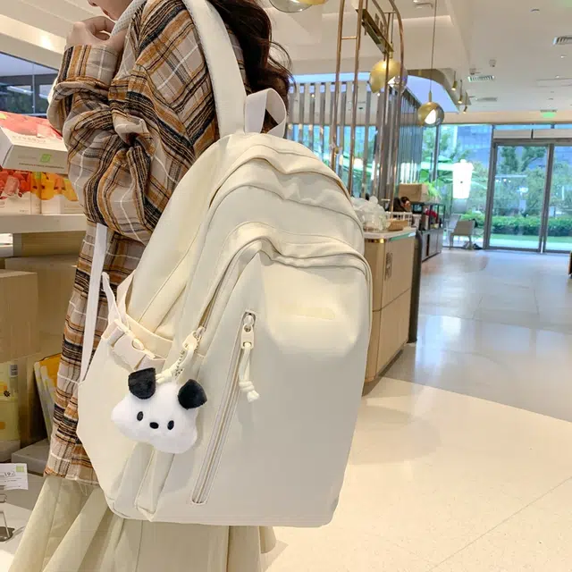 醇龙 简约百搭高颜值 尼龙 双肩包 女款 黑色/白色/黄色/粉色/蓝色
