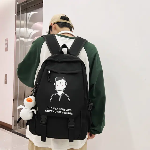 醇龙 日系大容量运动休闲初中生高中大学生校园 尼龙 书包背包双肩包 男女同款情侣款 多色
