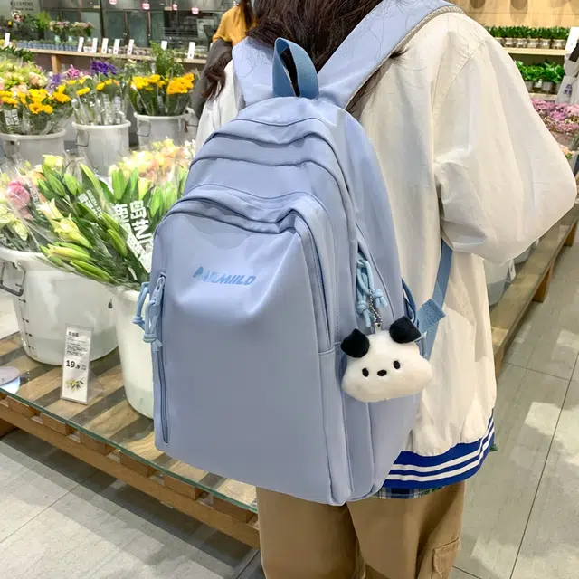 醇龙 简约百搭高颜值 尼龙 双肩包 女款 黑色/白色/黄色/粉色/蓝色
