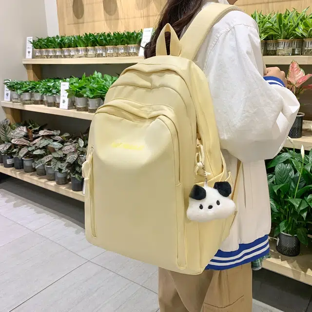 醇龙 简约百搭高颜值 尼龙 双肩包 女款 黑色/白色/黄色/粉色/蓝色