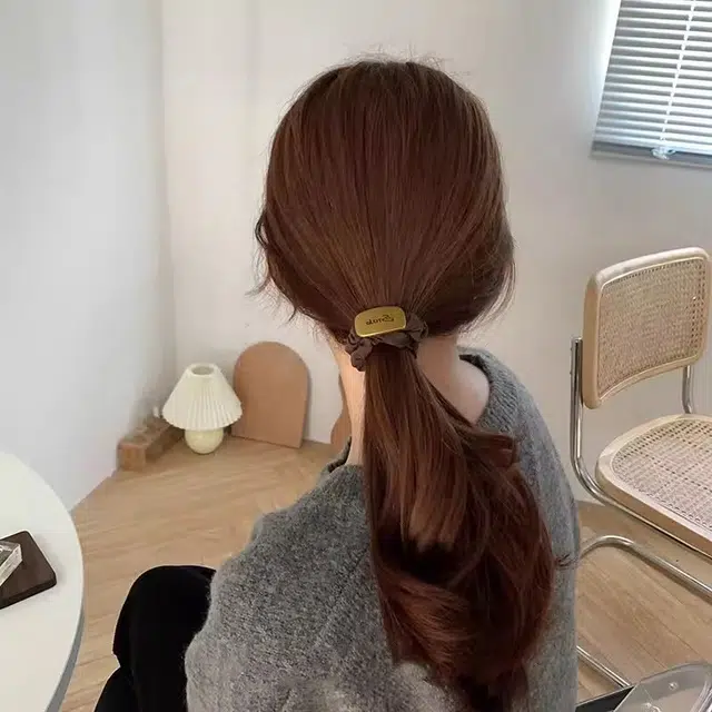 如花梦 橡皮筋古铜小花头饰通勤质感高弹力时尚耐用气质甜美简约 布艺 发圈 女款