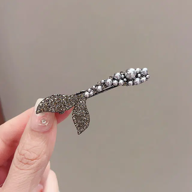 如花梦 鱼尾简约碎发刘海夹 合金 发夹 女款
