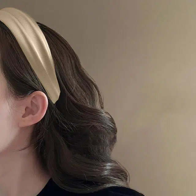 如花梦 高颅顶高级感洋气时尚宽边压发头箍气质 布艺 发箍 女款