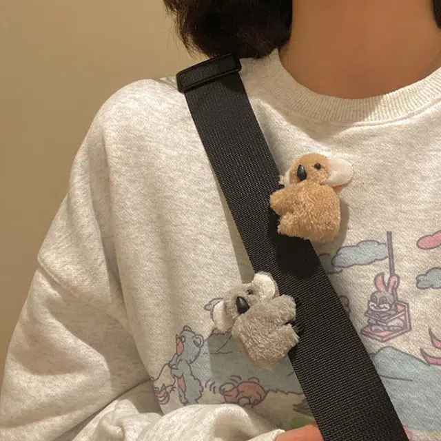 如花梦 可爱考拉 日常百搭卡通玩偶侧边刘海夹 发夹 女款