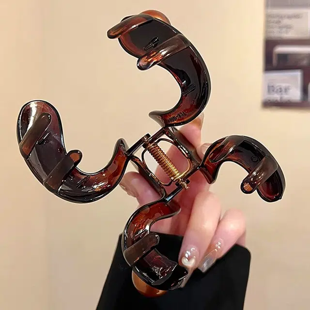 如花梦 大号几何高级感后脑勺盘发 亚克力 发夹 女款