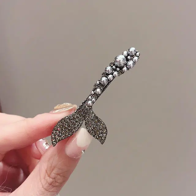 如花梦 鱼尾简约碎发刘海夹 合金 发夹 女款