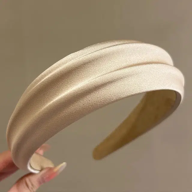 如花梦 高颅顶高级感洋气时尚宽边压发头箍气质 布艺 发箍 女款