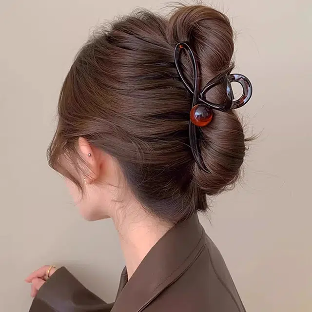 如花梦  磨砂高级感抓夹女后脑勺发量多盘发气质大 鲨鱼夹 头饰 女款