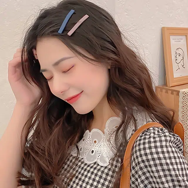如花梦 碎  边夹发卡侧边头发卡整理刘海一字夹小夹子头饰 合金 发夹 女款