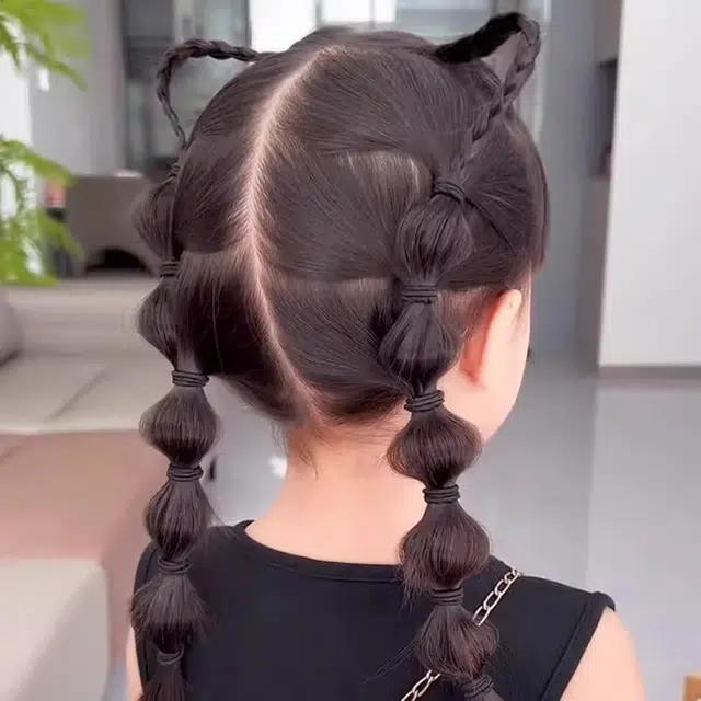 如花梦 黑色高弹力耐用扎头扎马尾 布艺 发圈 女款