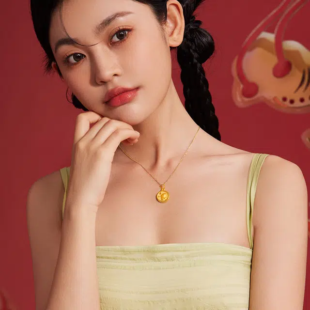 周六福 萌星龙本命年生肖龙系列 足金 按克计价 吊坠 女款