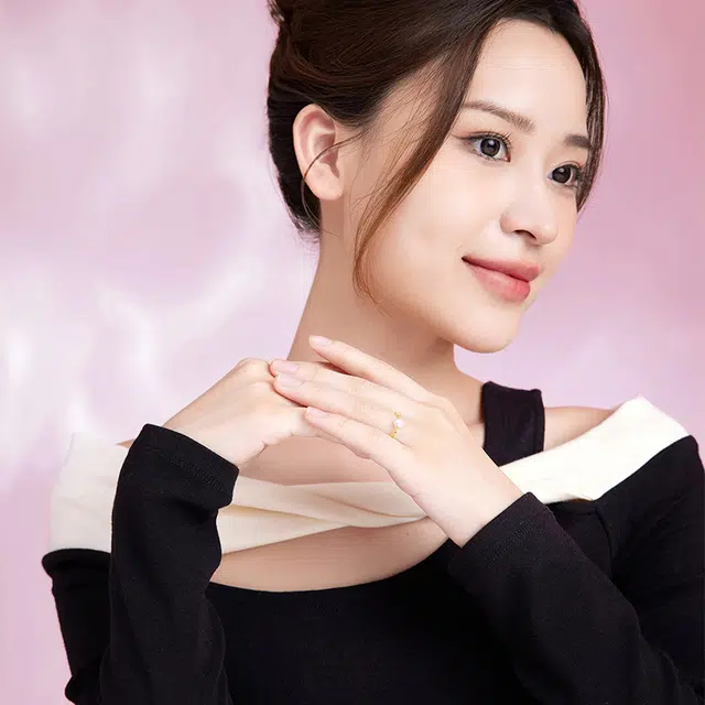 周六福 月光倾城个性潮流优雅 淡水珍珠 戒指 女款
