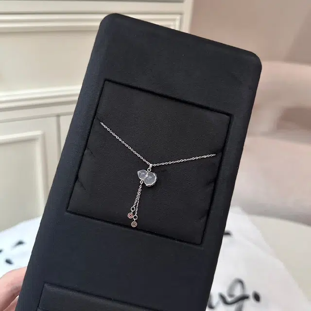 银彦 福禄葫芦流苏锁骨链 福禄相伴 财运不断 钱币转运珠 新中式国风清冷白月光 优雅气质高级感轻奢典雅 恋爱告白礼盒 玉髓 项链 女款