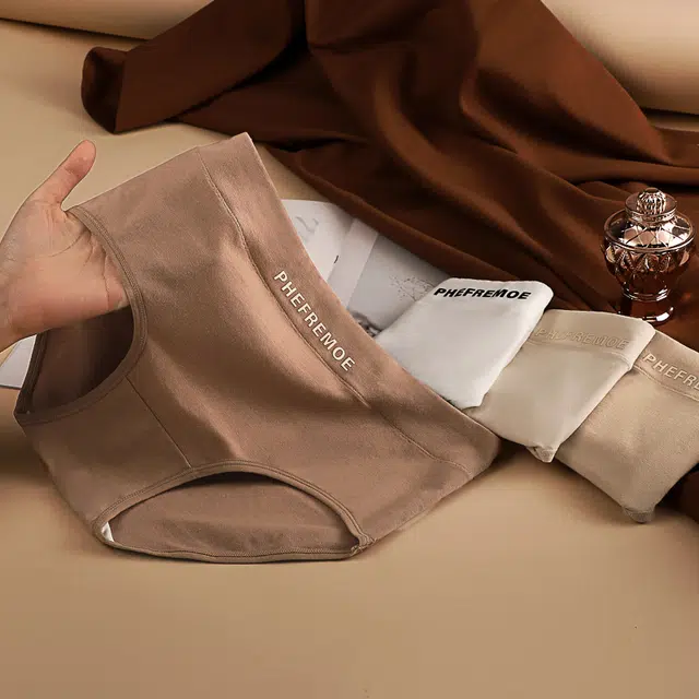 俞兆林 无痕纯色舒适透气抑菌裆内裤 女款 组合装