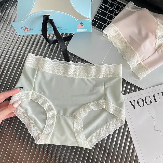 俞兆林 蕾丝花边中腰高弹抗菌打底三角内裤 女款 组合装