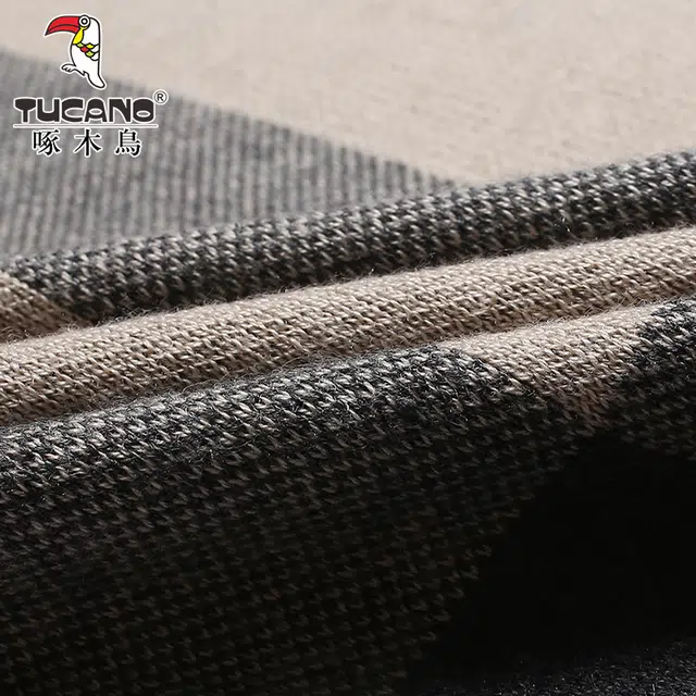 啄木鸟 男士保暖高档羊绒韩版百搭秋冬季 绒线围巾 男款