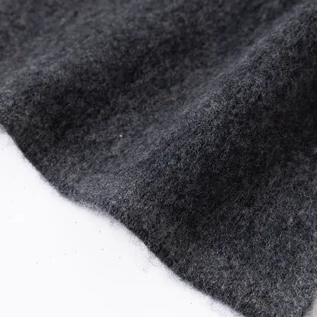 啄木鸟 双面羊绒黑灰色百搭高级感纯色 礼盒 绒线围巾 男款