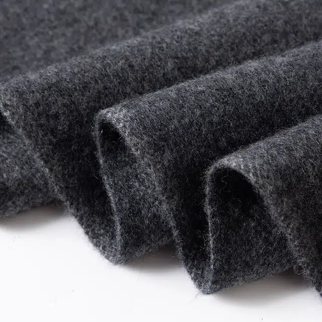 啄木鸟 双面羊绒黑灰色百搭高级感纯色 礼盒 绒线围巾 男款