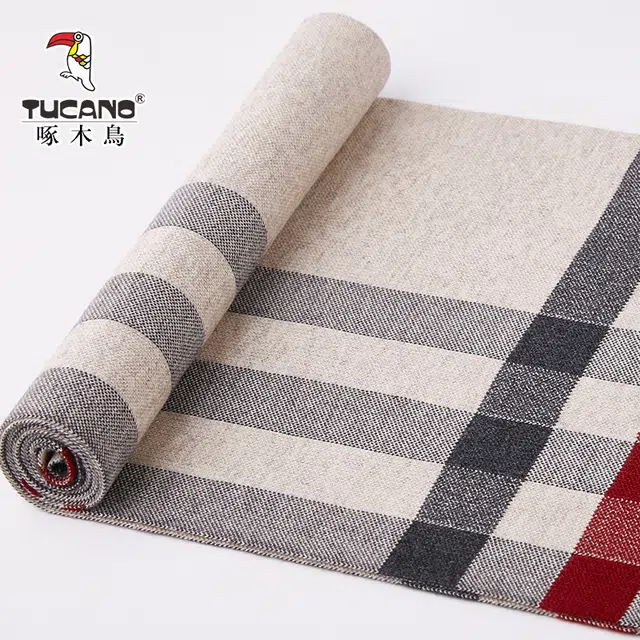 啄木鸟 锁温保暖脖护颈加厚高档礼盒 绒线围巾 男款