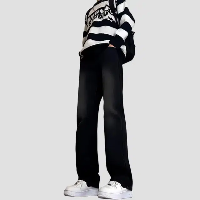 巴塞罗那足球俱乐部 美式复古微喇弹力百搭长裤牛仔裤 男女同款