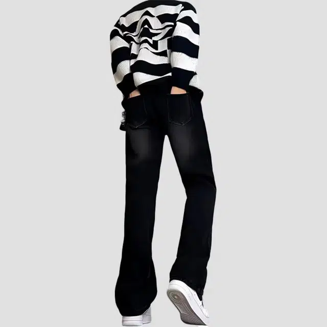 巴塞罗那足球俱乐部 美式复古微喇弹力百搭长裤牛仔裤 男女同款